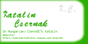 katalin csernak business card